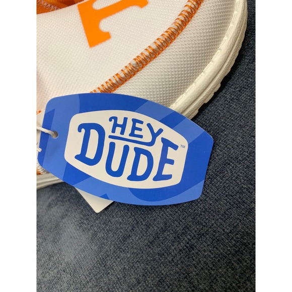 Hey Dude Wally Tri Tennessee Orange White Mens Size 12 Loafers 43032-846 NEW - Picture 9 of 14